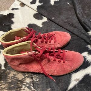 Cool red suede high top, Adidas